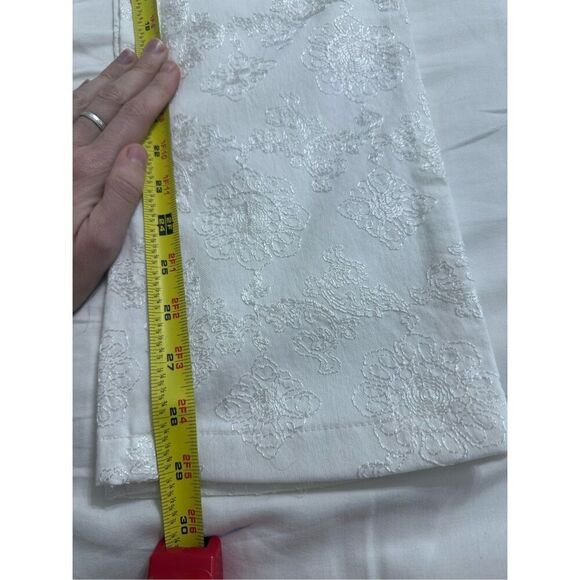 NWT Escada White Mosaic Stitch Skin Pants Womens 36 - Picture 9 of 16